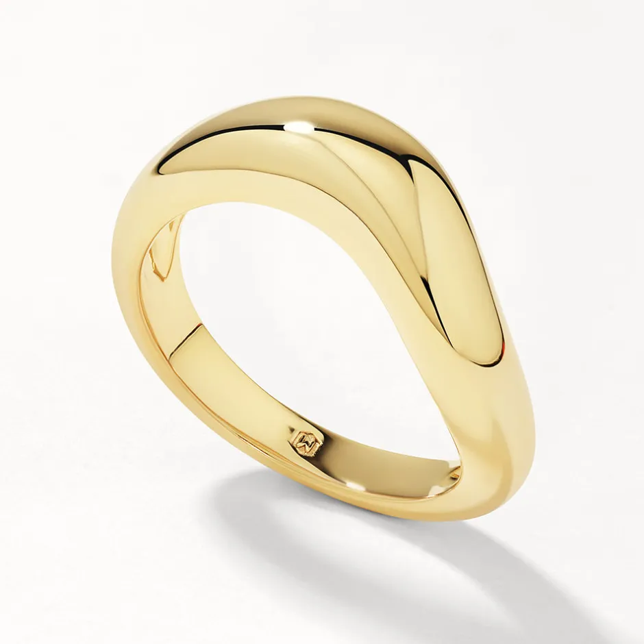 Discount Wave Dome Ring in Gold 18k Fine Gold Plated | Rings