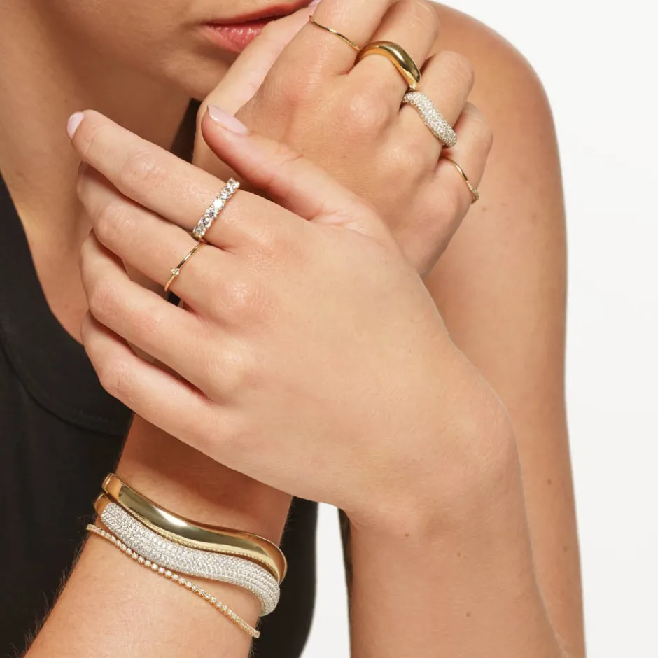 Discount Wave Dome Ring in Gold 18k Fine Gold Plated | Rings