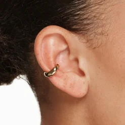 Discount Wave Ear Cuff in Gold 18k Fine Gold Plated | Earrings