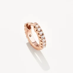 Best White Topaz Rainbow Huggie Earrings in Rose Gold Best Friend Gifts | Symbolic Jewellery