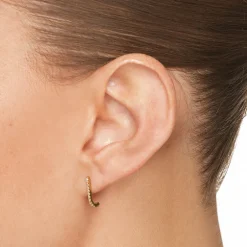 Clearance White Topaz Suspender Jacket Earrings in Gold Natural Gemstones | 18k Fine Gold Plated