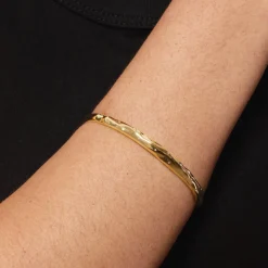 Fashion White Zircon Polka Dot Bangle in Gold Gifts For Her | Natural Gemstones