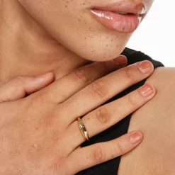 Sale White Zircon Polka Dot Ring in Gold Natural Gemstones | 18k Fine Gold Plated