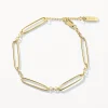 Hot Wire Paperclip Chain Bracelet in Gold 18k Fine Gold Plated | Bracelets & Bangles