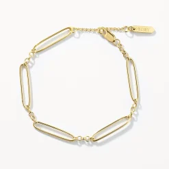 Hot Wire Paperclip Chain Bracelet in Gold 18k Fine Gold Plated | Bracelets & Bangles