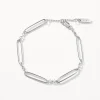 Discount Wire Paperclip Chain Bracelet in Silver 925 Sterling Silver | Bracelets & Bangles