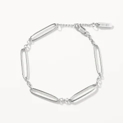 Discount Wire Paperclip Chain Bracelet in Silver 925 Sterling Silver | Bracelets & Bangles