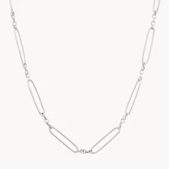 Discount Wire Paperclip Chain Necklace in Silver 925 Sterling Silver | Necklaces & Pendants