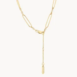 Online Wire Paperclip Chain Necklace in Gold 18k Fine Gold Plated | Necklaces & Pendants