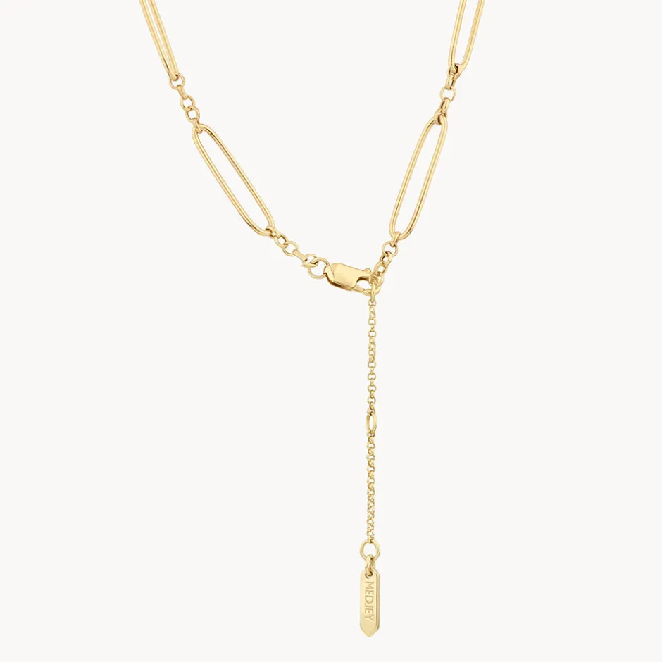 Online Wire Paperclip Chain Necklace in Gold 18k Fine Gold Plated | Necklaces & Pendants