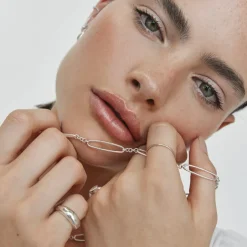 Discount Wire Paperclip Chain Necklace in Silver 925 Sterling Silver | Necklaces & Pendants